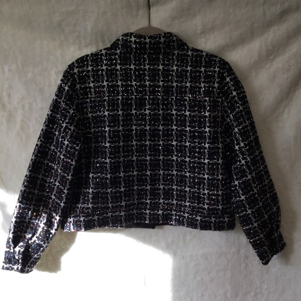 Loft Multi-Color Lurex Tweed Cropped Jacket - Picture 6 of 14